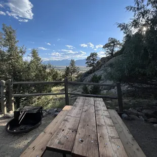 Picnic table with a view