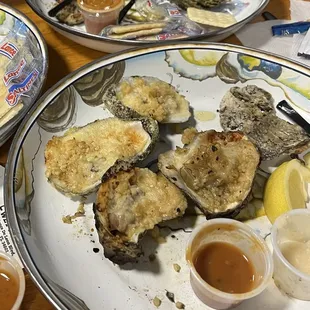 Grilled oysters
