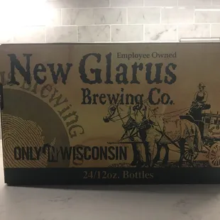 a box of new glarus brewing co