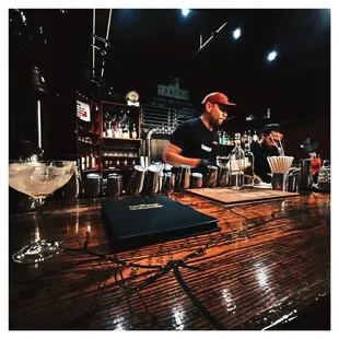 a bartender at a bar