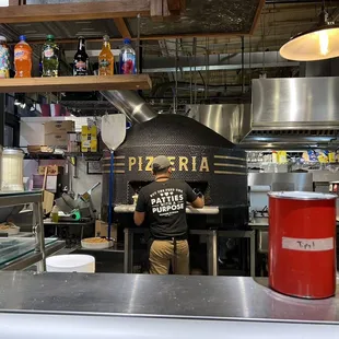 a man working in a kitchen