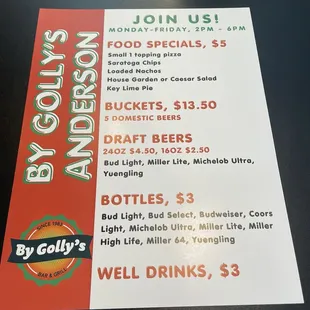 Happy Hour Menu