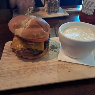 By golly burger with Mac and cheese