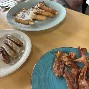 French toast bacon and sausage links