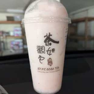 Lychee slushy, 50% sweetness.  Made perfect with no separation in flavors.