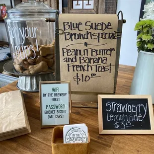 a selection of items on a table