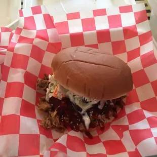 Pulled pork sandwich