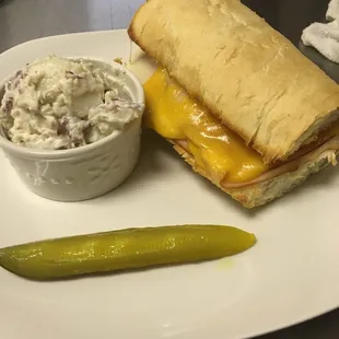 Ham and cheese po boy