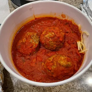 A Mezzano Bucket! Feeds 2-3 people! Added 3 meatballs for $2.50 each.