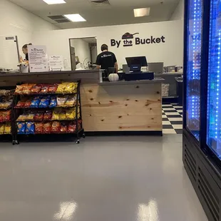 a man working at a grocery store