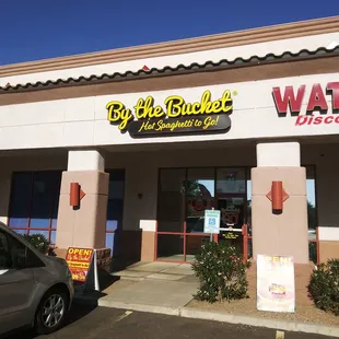 the front of the restaurant