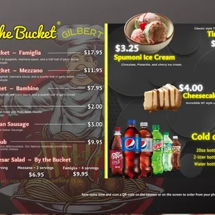 a menu for a restaurant