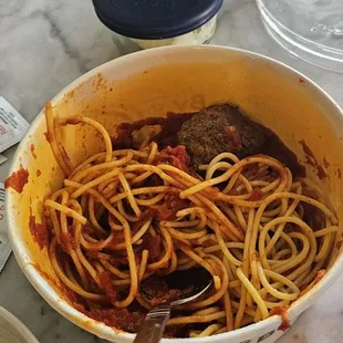The sauce wasn't even very good. But they definitely don't put enough on their pasta.