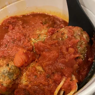 Middle Bucket served three of us - we added meatballs