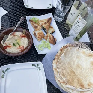 Hummus and Spinach Pie
