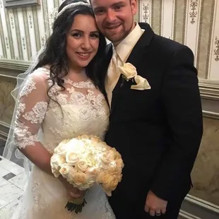 A picture of my beautiful niece and her husband. Picture taken at Byblos Banquet Hall in Dearborn, Michigan.