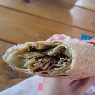 Chicken shawarma, meat was dry because I came here 30 min before closing.  Love the garlic sauce.