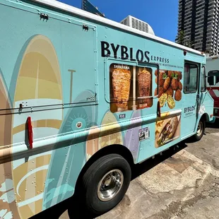 food trucks parked in a parking lot