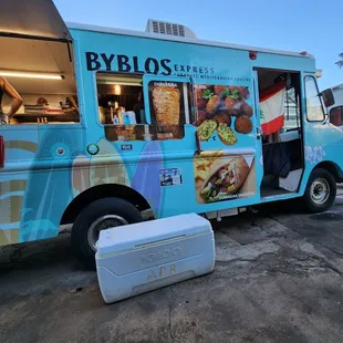 food truck parked in a parking lot