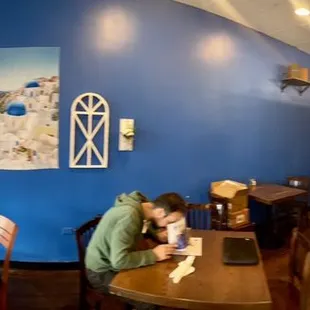 Panoramic view of the dining area