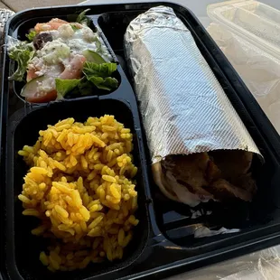 Gyros Plate with rice and salad