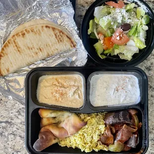 All together mode (the whole Vegetarian Plate)