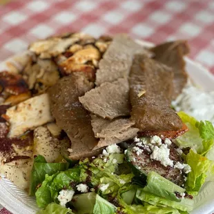 a plate of food on a table