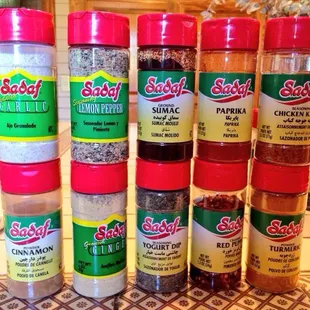 a variety of spices