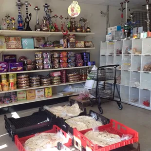 shelves of food and supplies