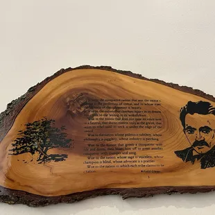 Reference to Khalil Gibran at Restaurant entrance