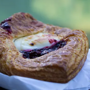 a pastry on a piece of paper