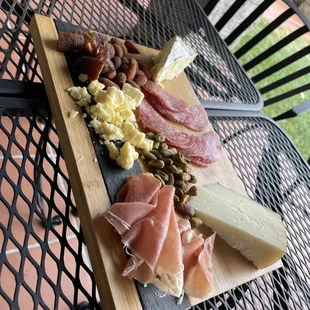 Charcuterie plate on a Saturday afternoon.