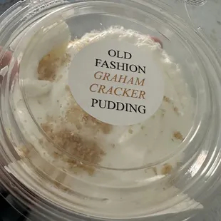 Old fashioned graham cracker pudding