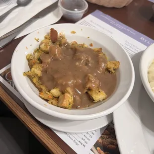 Stuffing with brown gravy