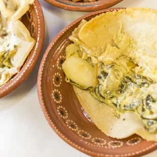 three bowls of food