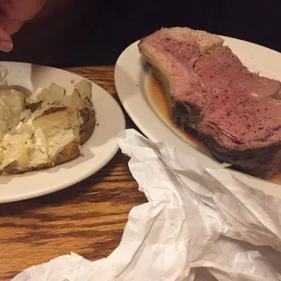 Prime rib arrived and was almost 3" thick!