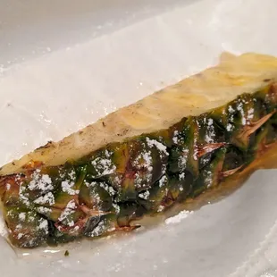 Grilled pineapple with honey drizzle