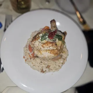 Lemon Pepper Chicken & Crab Risotto