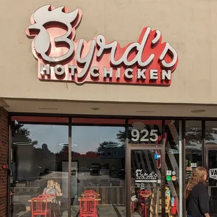 the front of the restaurant