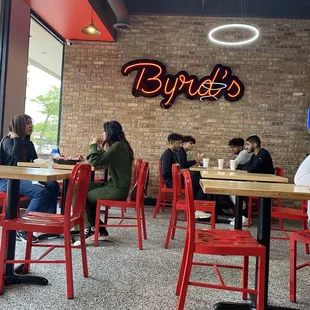 people sitting at tables