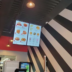 Menu and counter