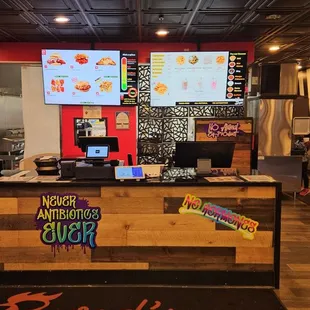 Counter and menu
