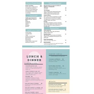 the breakfast menu