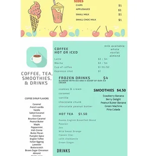 the menu