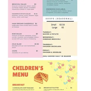 the menu