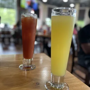 Pineapple mimosa and Bloody Mary