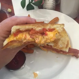 Pimento and Pig Sandwich