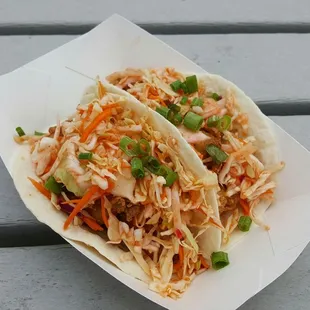 Fried oyster soft tacos