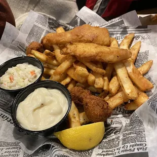Fish and chips, very good