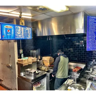 Inside Byron&apos;s Hot Dog Haus. (Irving Park Rd /Sheffield Ave) Chicago Hotdogs Italian Beef Hamburgers Chicken Fish Sandwiches Salads.Cool!